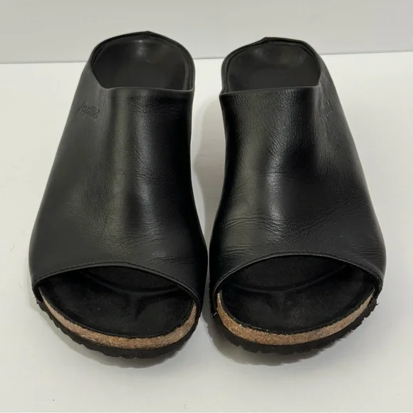 Birkenstock Papillio black leather wedge size 6 narrow - Picture 2 of 8